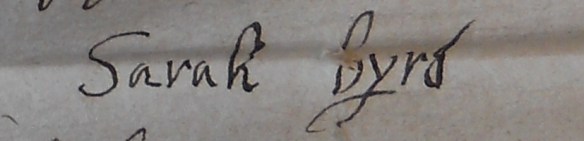Sarah Byrd signature