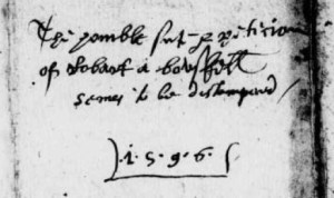 Bushel's 'humble suit and petition'...