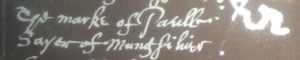 The marke of Paull Sayer of Monksilver: a splodge