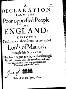 Winstanley (1649) The Poor oppressed People of England