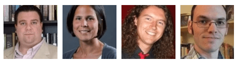 four photos of the monster heads when they were young